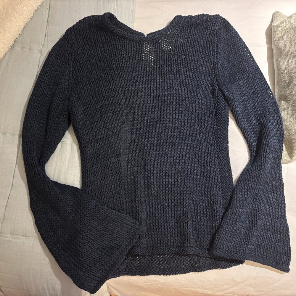 Atersee Navy Cotton Sweater